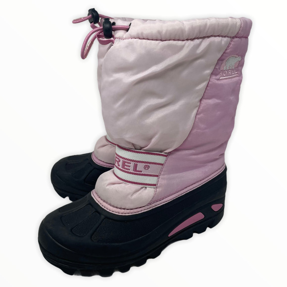 Sorel Other - Sorel Cub Black Pink Snow Boots Size 4